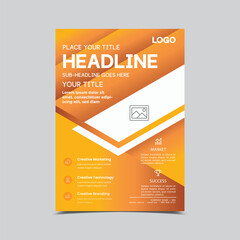 yellow and orange gradient color flyer template