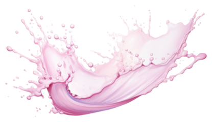 PNG Pink milk splashing backgrounds white background refreshment.