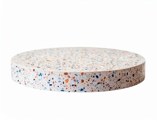 Round terrazzo table top