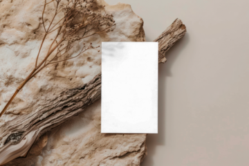 PNG business card mockup, transparent design