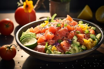 Vibrant poke bowl