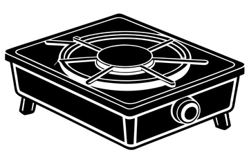 Fototapeta premium Portable gas stove isolated on white background 