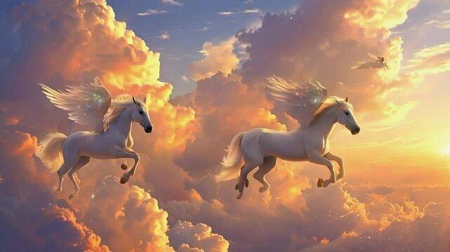 Flying Horses in the Glittering Cloud Country
