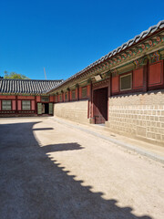 This is the panoramic view of Gyeongbokgung Palace in Gyeongbok Seoul.