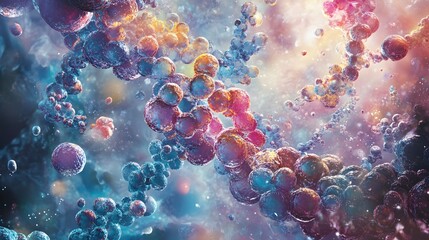 Fototapeta premium Biological and science background . 