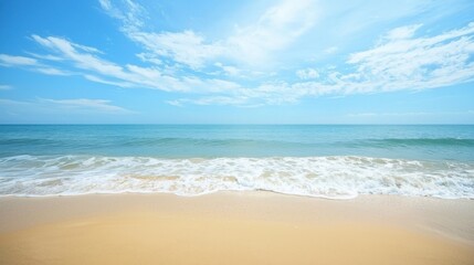 Obraz premium Nature's Harmony: Ocean Meets Desert in High Definition