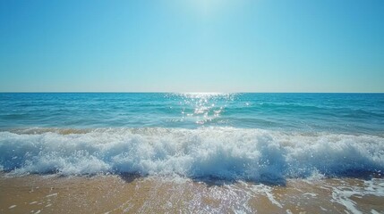 Obraz premium Nature's Harmony: Ocean Meets Desert in High Definition