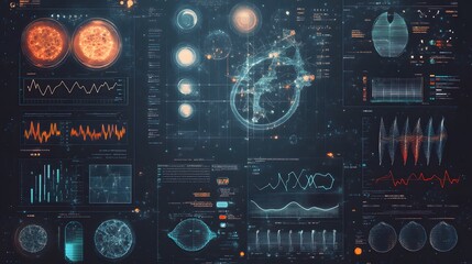 Fototapeta premium Biological and science background . 