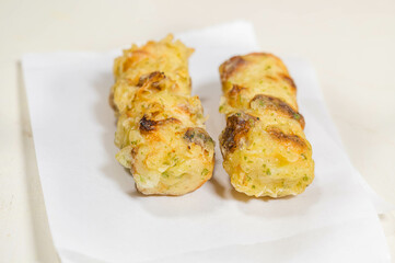 ポテサラちくわの磯辺揚げ