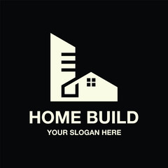 build home real estate logo design element vector template