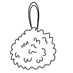 Bath sponge scrub doodle