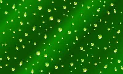 oil drops texture on green background. soft gold liquid droplets.