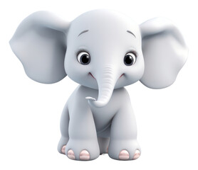 Fototapeta premium PNG Cute baby elephant background wildlife cartoon animal.
