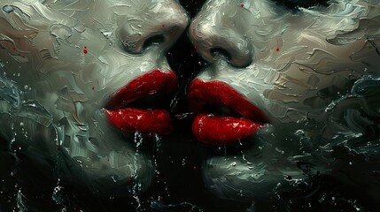 Passionate Kiss: A Close-Up Study of Love and Desire