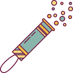 Firecracker color line icon. Festive firework symbol