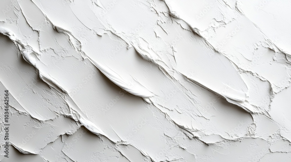 Aufkleber this textured wall features intricate patterns formed by layers of white plaster, showcasing a uniqu