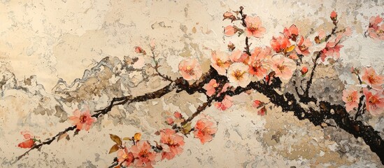Naklejka premium In Full Bloom In The Peach Blossom