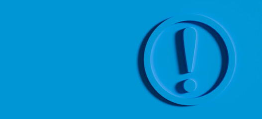 three-dimensional exclamation mark backgrounds.3d rendering