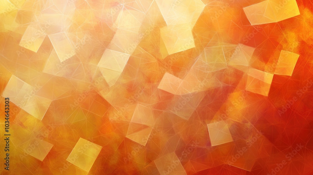 Poster abstract geometric mosaic graphics template featuring polygons and squares ideal as a backdrop for p