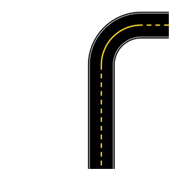Fototapeta premium City road and highway top view elements for map