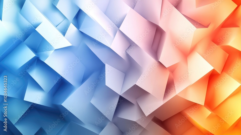 Poster abstract geometric mosaic graphics template featuring polygons and squares ideal as a backdrop for p