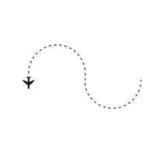 Line route airplane vector