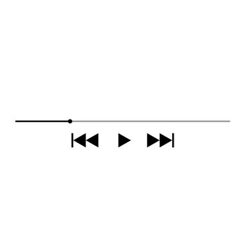 recommend clip art: Audio or video player progress loading bar with time slider  play  rewind and fast forward buttons