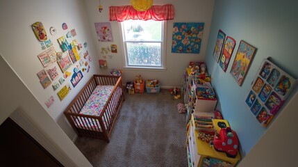 Colorful Nursery with Crib and Playful Decor