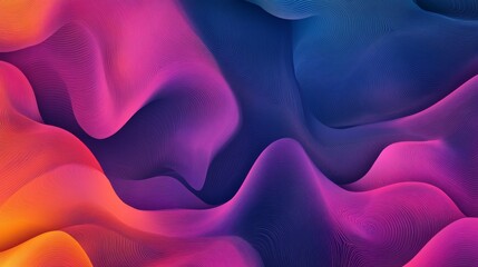 Vibrant Abstract Waves in Pink and Blue Shades