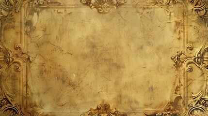 Ornate gold frame with faded antique texture. Perfect for adding a vintage feel to your design projects.