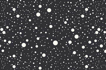 Obraz premium Coloring book illustration of abstract white dots on a dark background