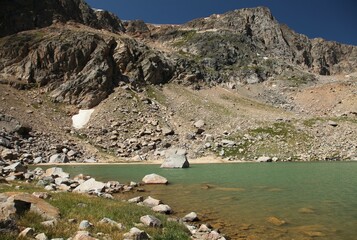 Triangle Lake in Beartooth Mountains, Montana