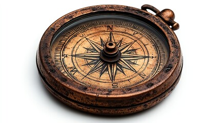 detailed compass symbolizing direction and guidance with ample space for text perfect for themes of navigation exploration and strategic planning.illustration