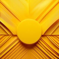 Fototapeta premium Abstract bright yellow background with dynamic 3D lines and soft shadows, featuring lemon and orange hues, perfect for business events, parties, and celebrations