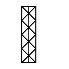 Roof metal trusses constructions. Set of roofing steel frames