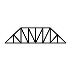 Roof metal trusses constructions. Set of roofing steel frames