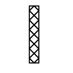 Roof metal trusses constructions. Set of roofing steel frames