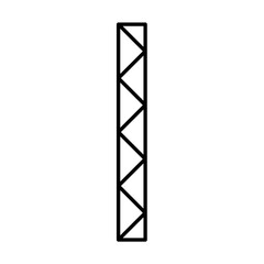 Roof metal trusses constructions. Set of roofing steel frames