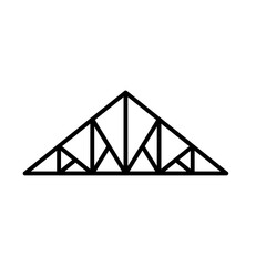 Roof metal trusses constructions. Set of roofing steel frames