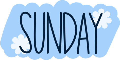 Sunday Sticker, Playful Sunday Graphic Design