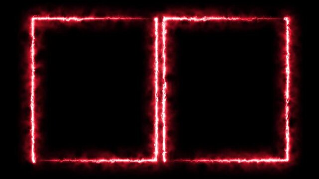 fire picture frame on background.