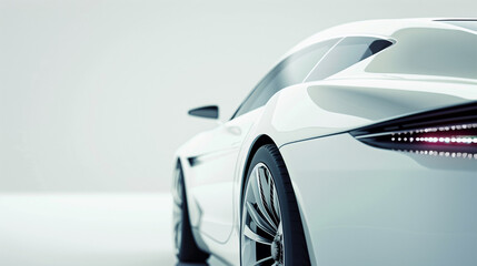 Fototapeta premium Sleek luxury sports car in close-up showing aerodynamic design and detail
