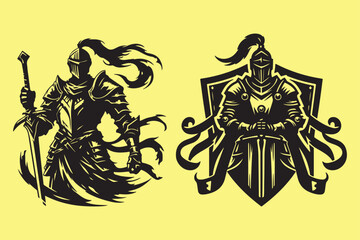 knight vector silhouette
