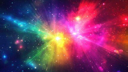 Obraz premium A vibrant cosmic backdrop featuring colorful laser lights ideal for wallpaper designs
