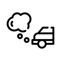 Car Exhaust Fumes line icon