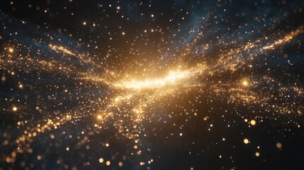 Obraz premium Bright stars in a 3D cartoon rendering of the Milky Way