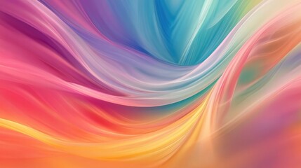 Obraz premium Horizontal vibrant abstract design element featuring a colorful blurred background