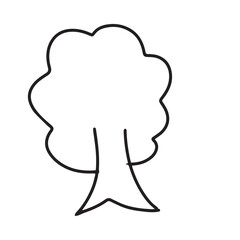 simple village doodles illustration design. home, tree, mountain, village, tree, sun