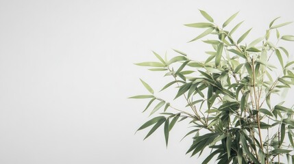 Fototapeta premium Bamboo plant isolated on a white backdrop