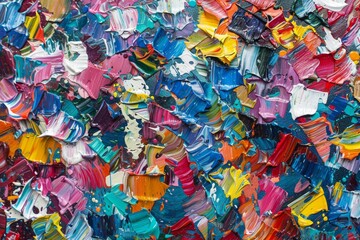 abstract rough colorful multicolored art painting MONA